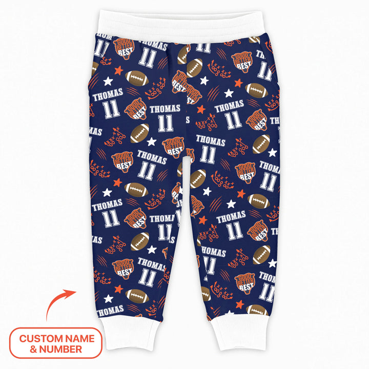 Custom Name Football Good Better Best Bamboo Jogger