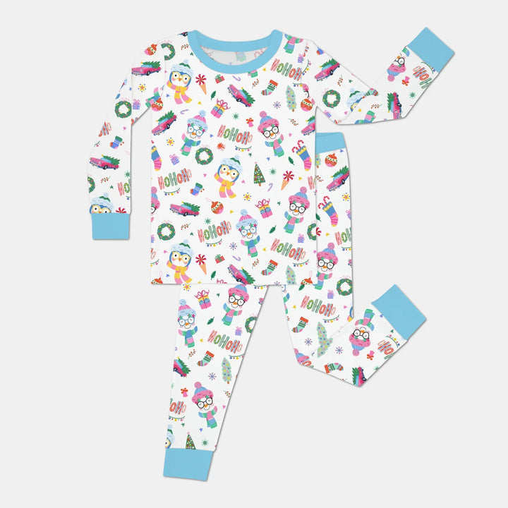 Bright Christmas Bamboo Two Piece Long Sleeve Pajama Set
