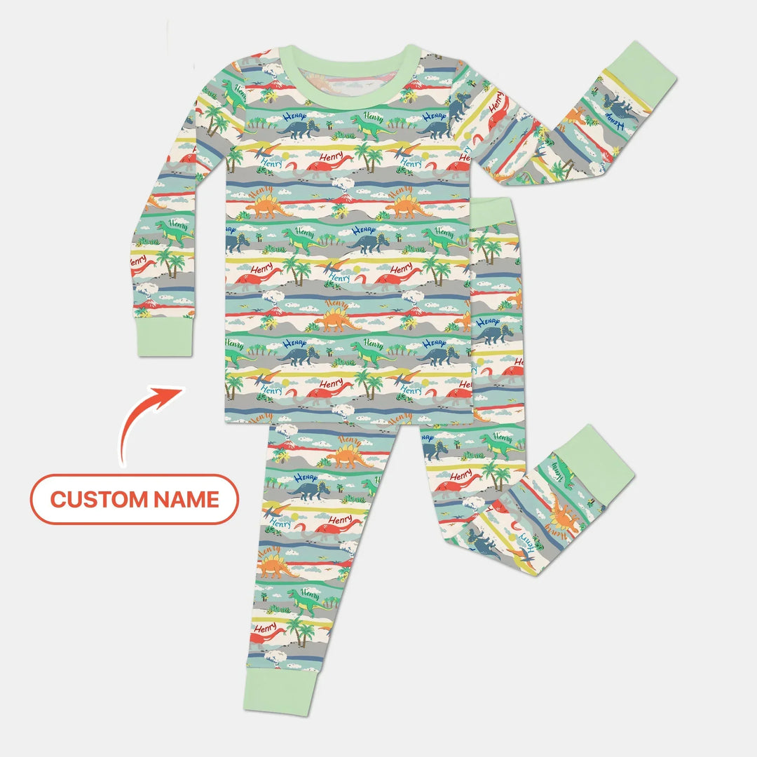Zweiteiliges Langarm-Pyjama-Set mit Sommerfrüchten