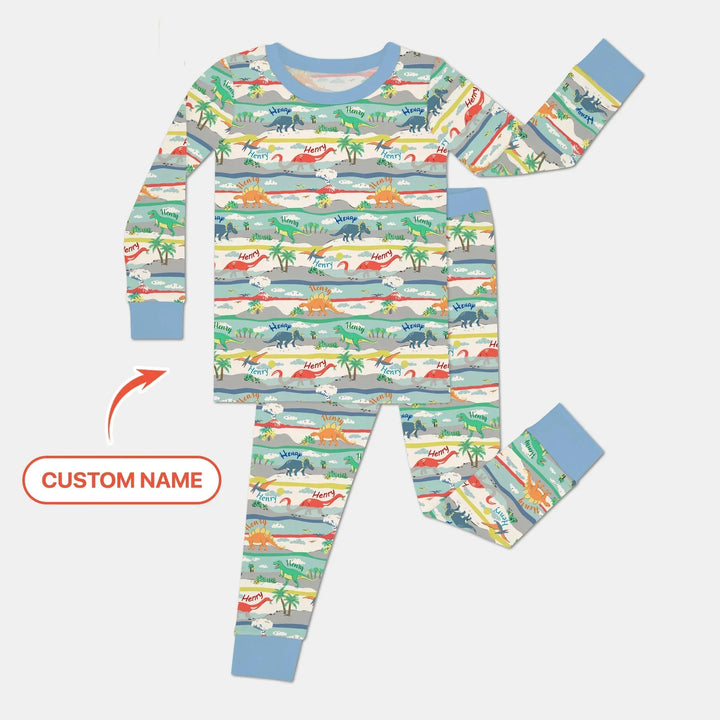 Zweiteiliges Langarm-Pyjama-Set mit Sommerfrüchten