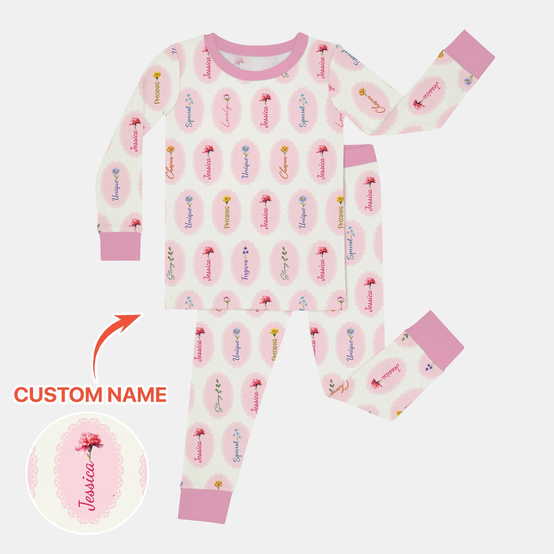 Zweiteiliges Langarm-Pyjama-Set mit Sommerfrüchten
