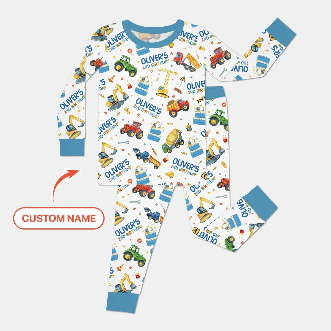 Zweiteiliges Langarm-Pyjama-Set mit Sommerfrüchten