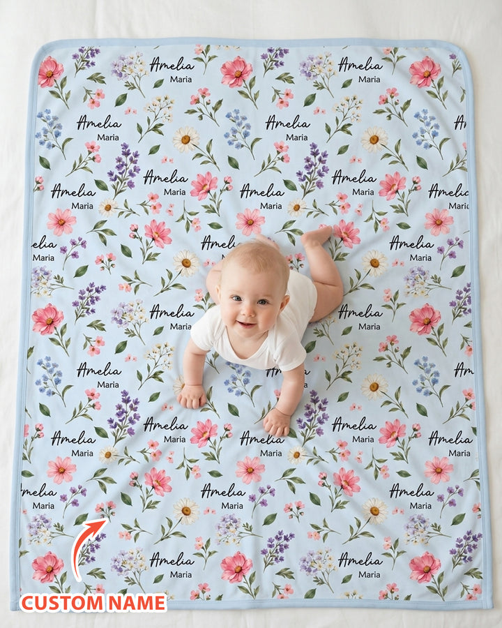 Wildflower Whispers Bamboo Blanket