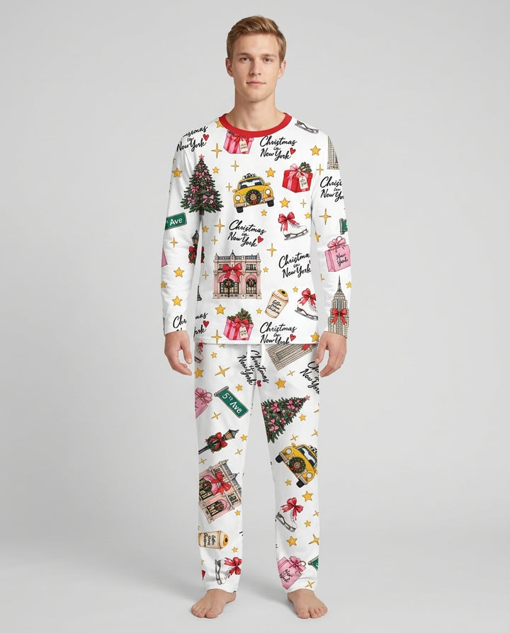 Christmas In NYC Bamboo Men's Pajama Set