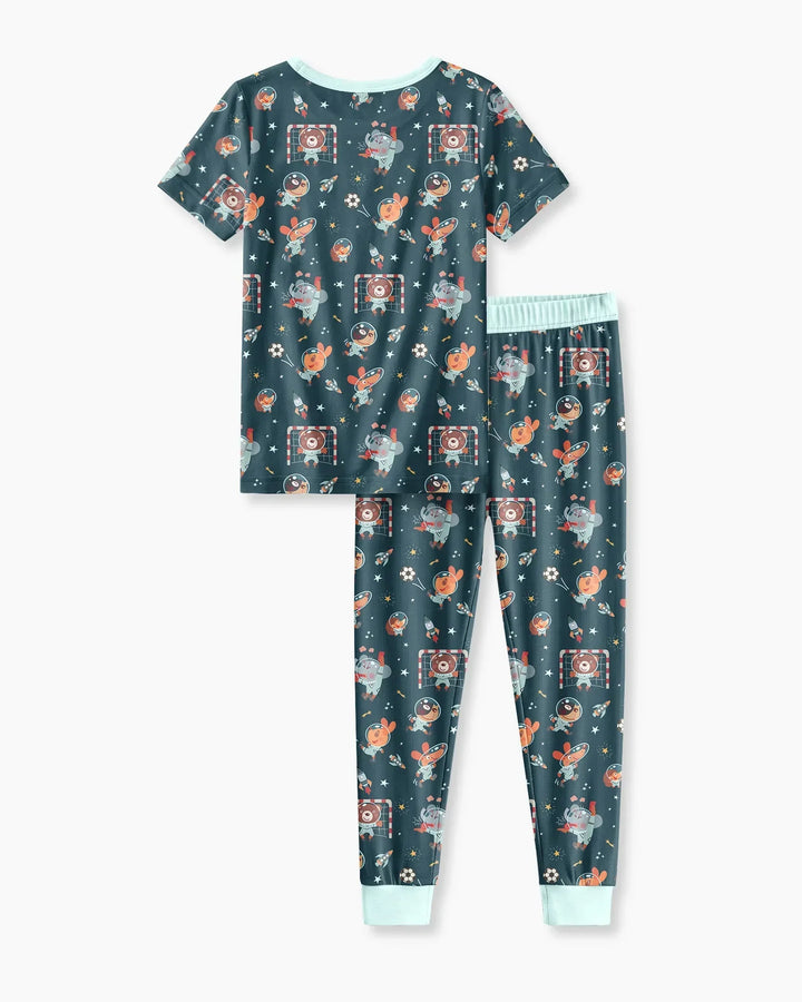 Zweiteiliges, kurzärmliges Pyjama-Set mit Marienkäfern