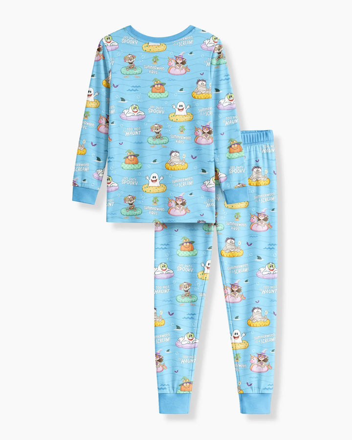 Zweiteiliges Langarm-Pyjama-Set mit Sommerfrüchten