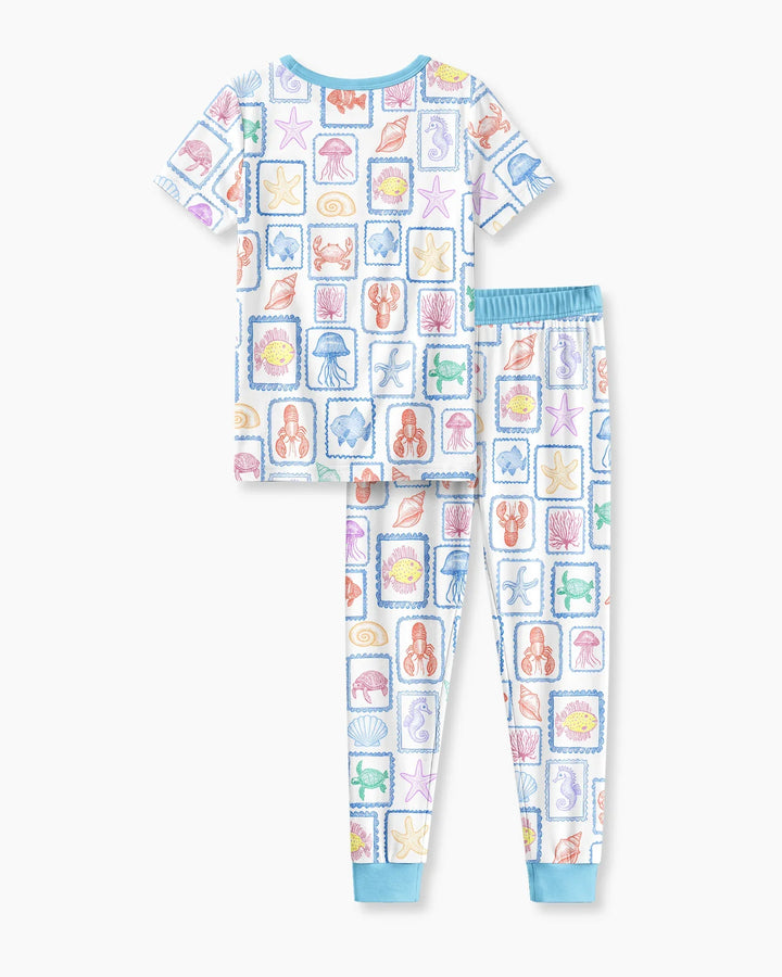 Zweiteiliges, kurzärmliges Pyjama-Set mit Marienkäfern