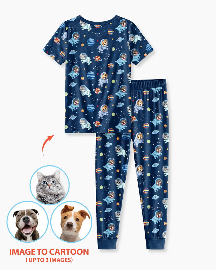 Zweiteiliges, kurzärmliges Pyjama-Set mit Marienkäfern
