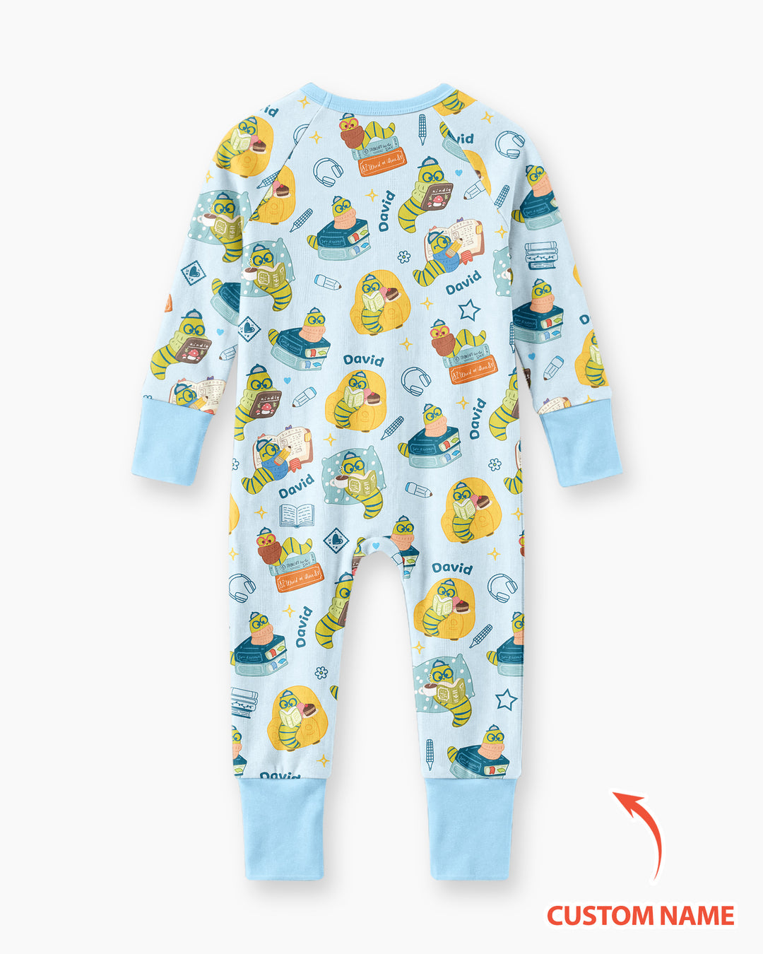 Little Book Worm Family Matching Bamboo Convertible Zippy