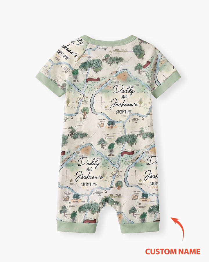 Mommy Daddy And Me Bedtime Story Family Matching Bamboo Shorty Zippy