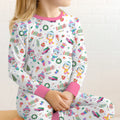 Bright Christmas Bamboo Two Piece Long Sleeve Pajama Set