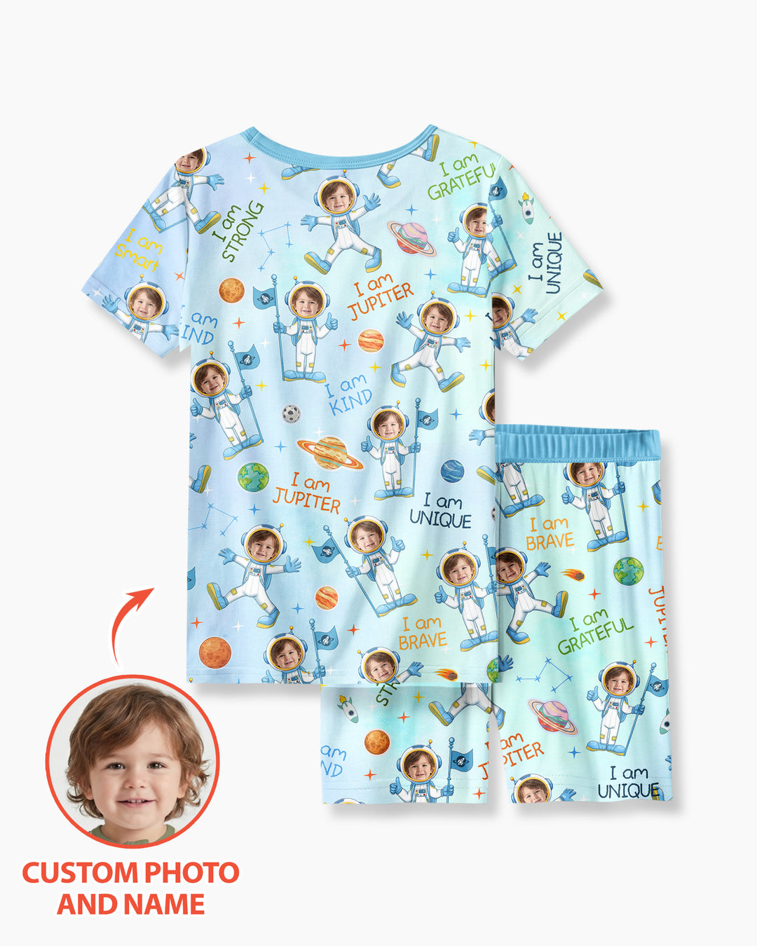 Zweiteiliges, kurzärmliges Pyjama-Set mit Marienkäfern