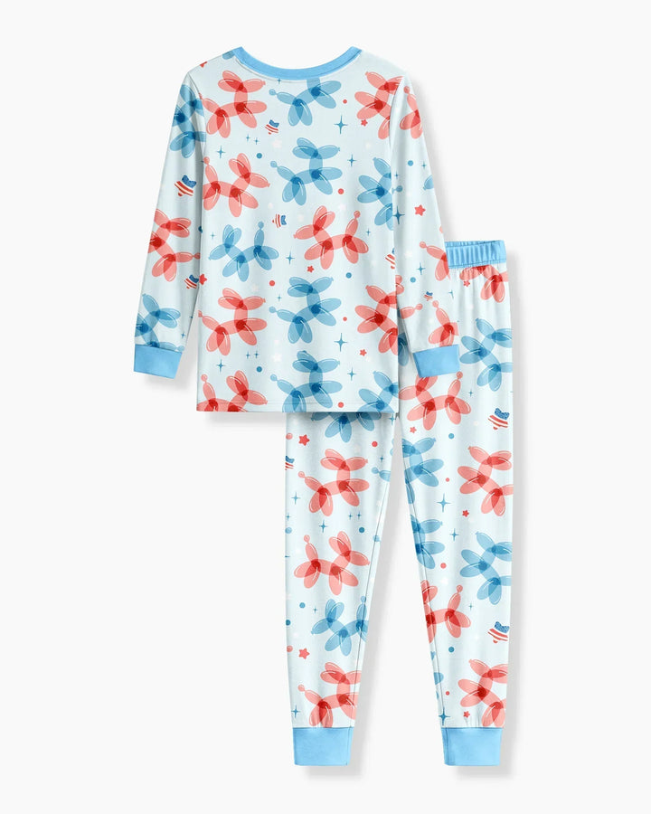 Zweiteiliges Langarm-Pyjama-Set mit Sommerfrüchten
