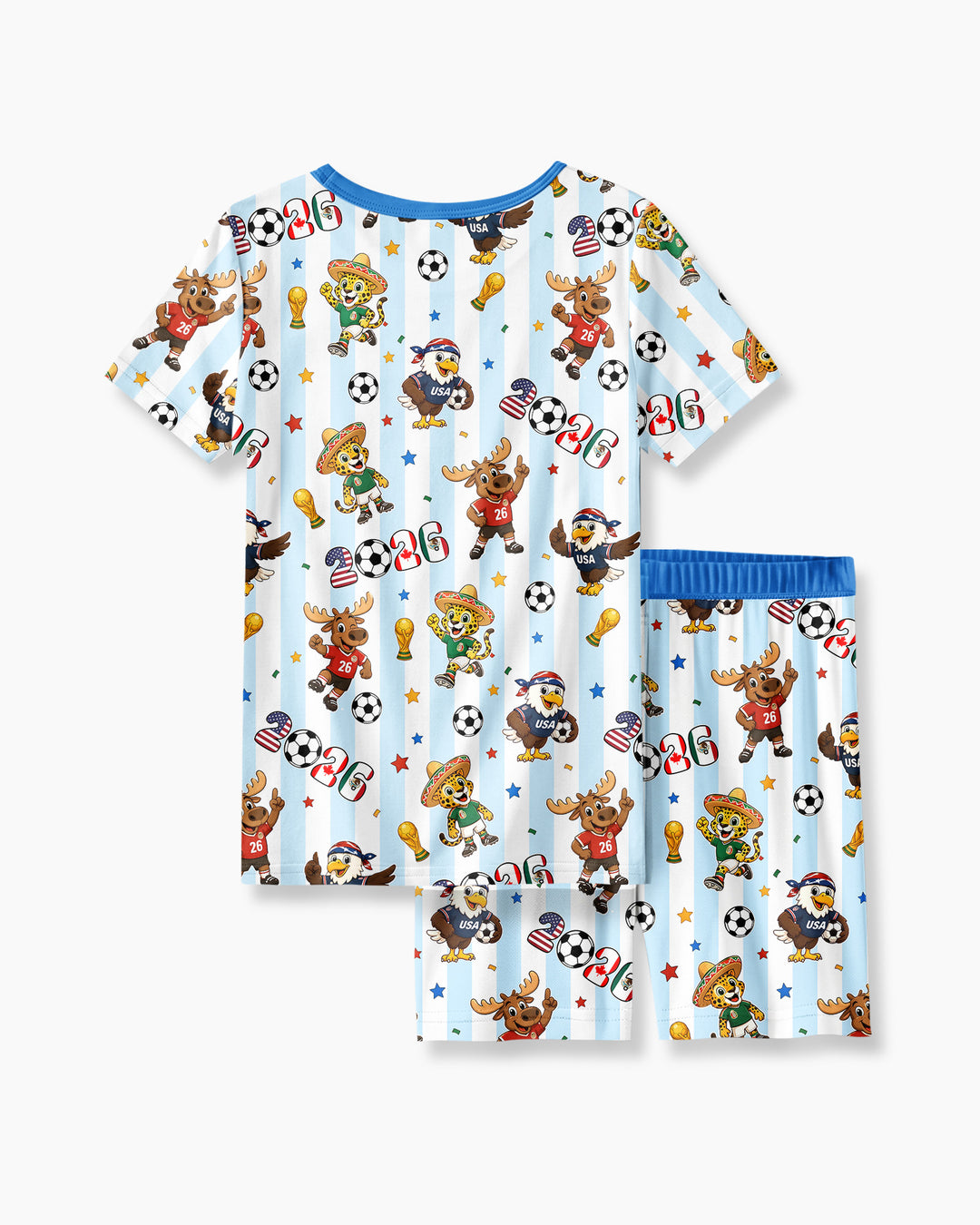 Schlafanzug-Set zweiteilig, kurze Ärmel, kurze Hose, Bambus