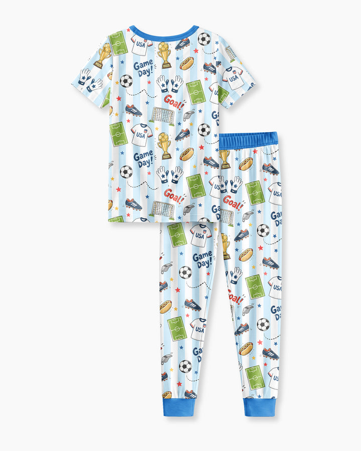 Zweiteiliges, kurzärmliges Pyjama-Set mit Marienkäfern