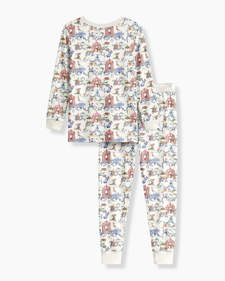 Zweiteiliges Langarm-Pyjama-Set mit Sommerfrüchten
