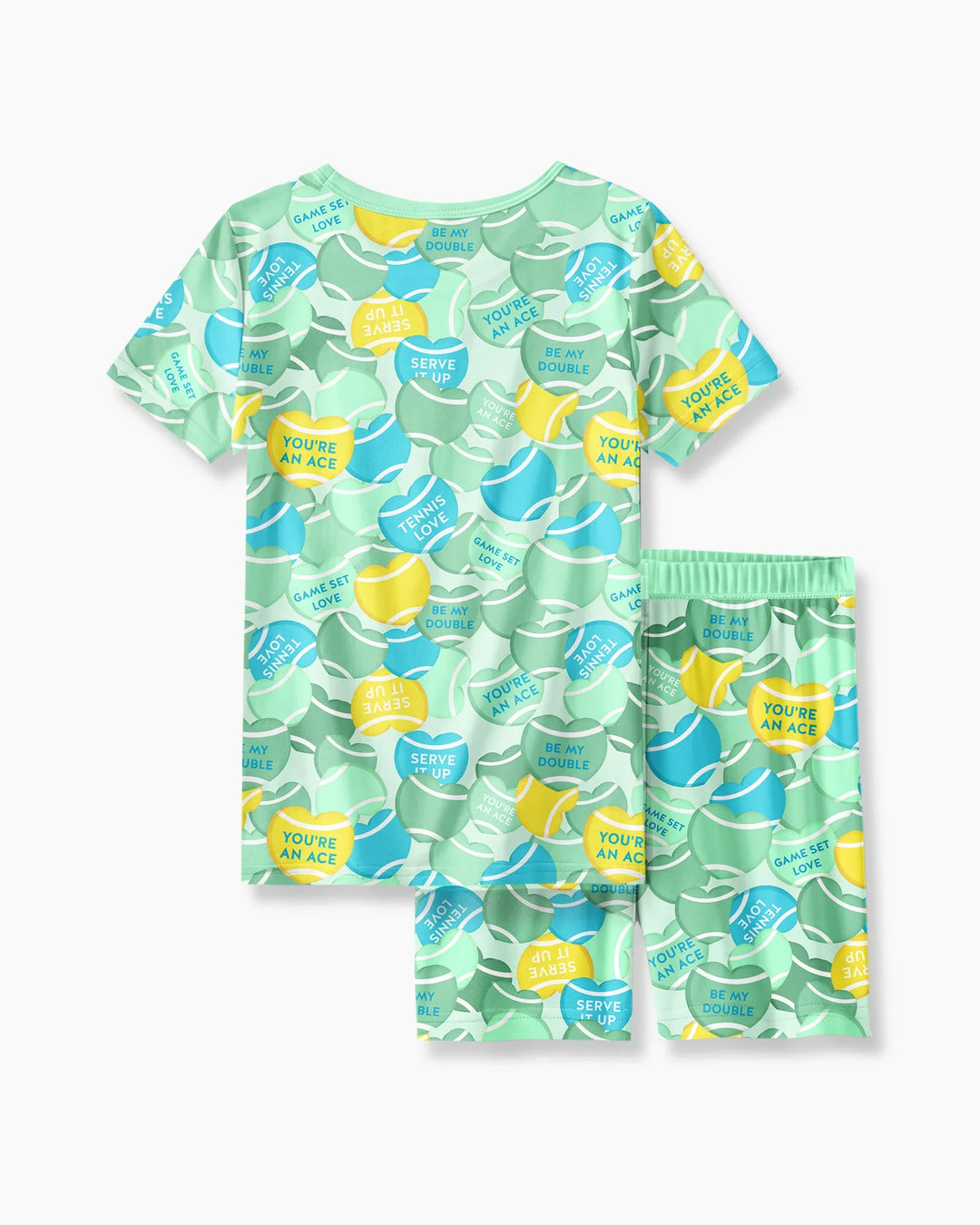 Schlafanzug-Set zweiteilig, kurze Ärmel, kurze Hose, Bambus