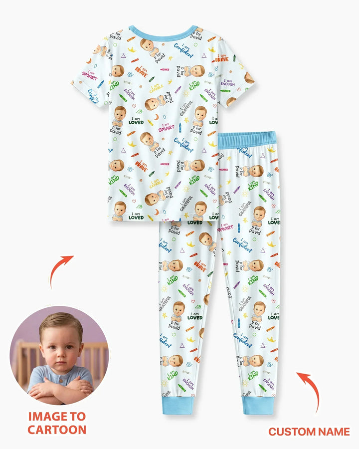 Zweiteiliges, kurzärmliges Pyjama-Set mit Marienkäfern
