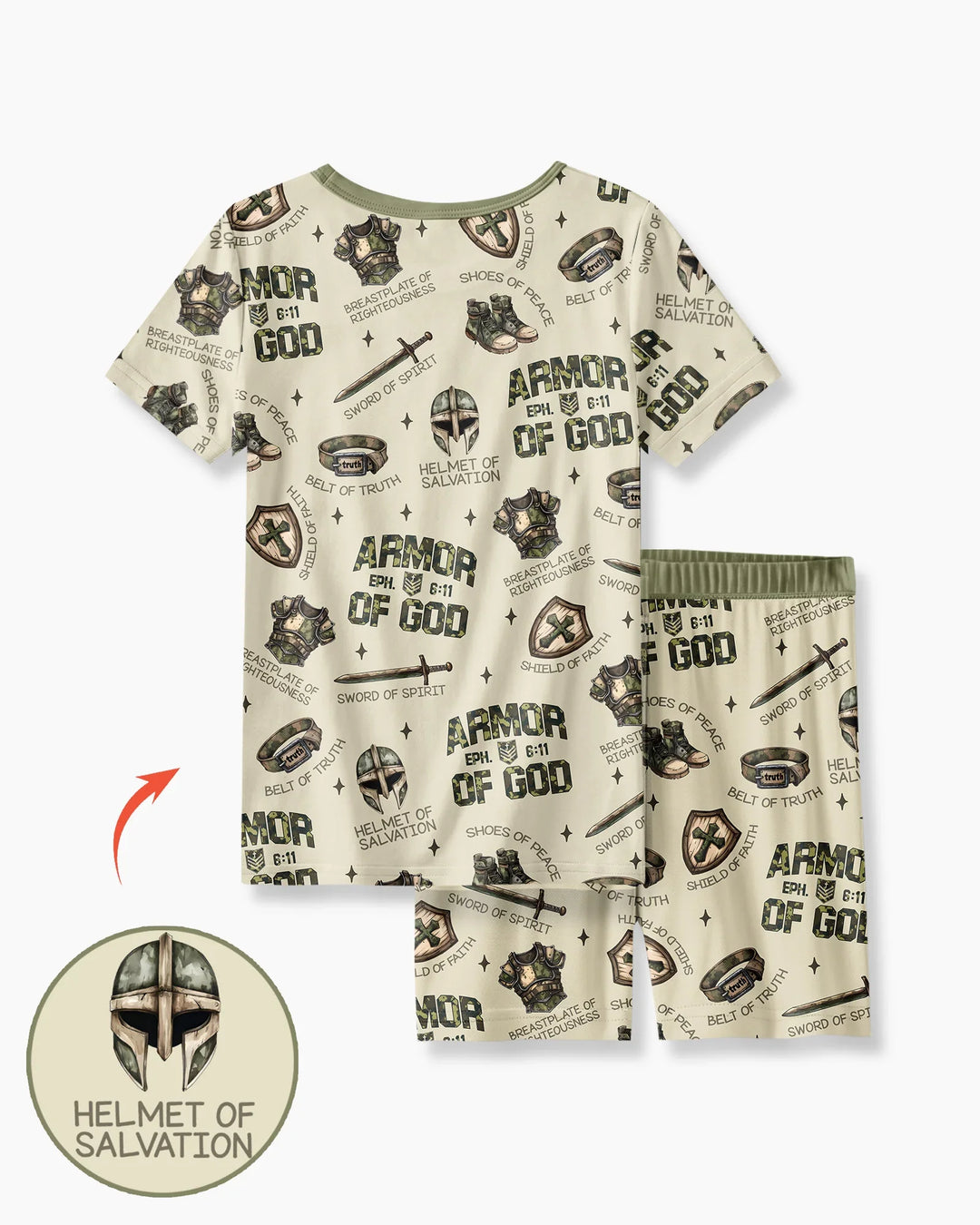 Schlafanzug-Set zweiteilig, kurze Ärmel, kurze Hose, Bambus
