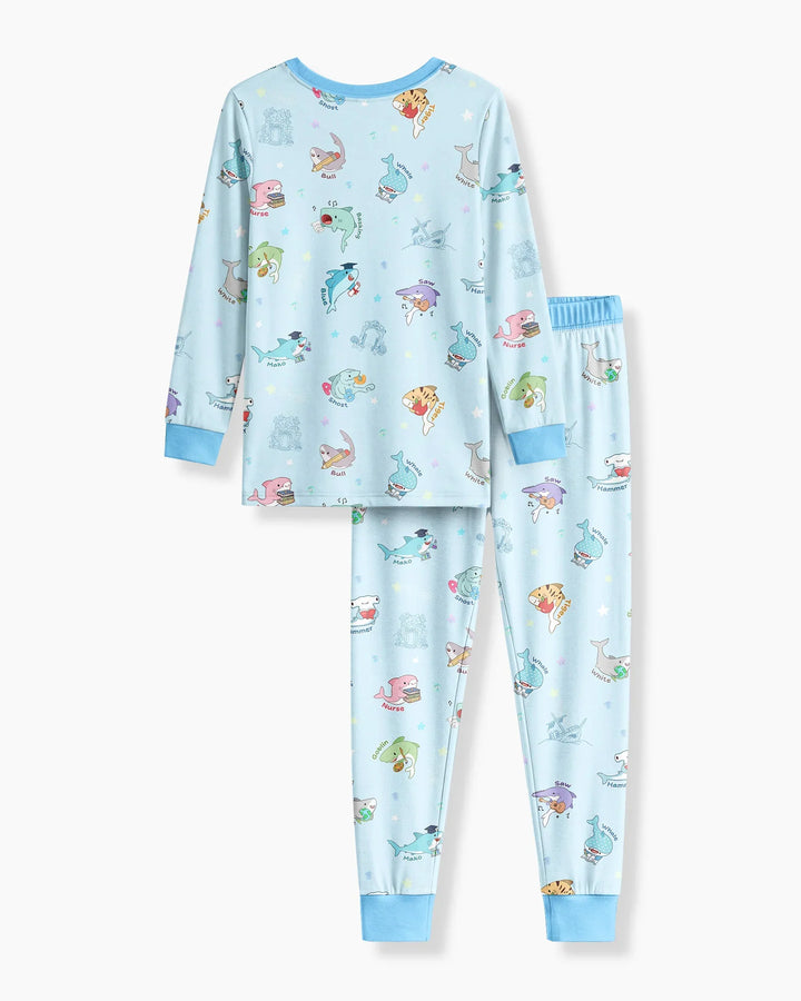 Zweiteiliges Langarm-Pyjama-Set mit Sommerfrüchten