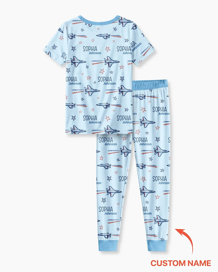 Zweiteiliges, kurzärmliges Pyjama-Set mit Marienkäfern