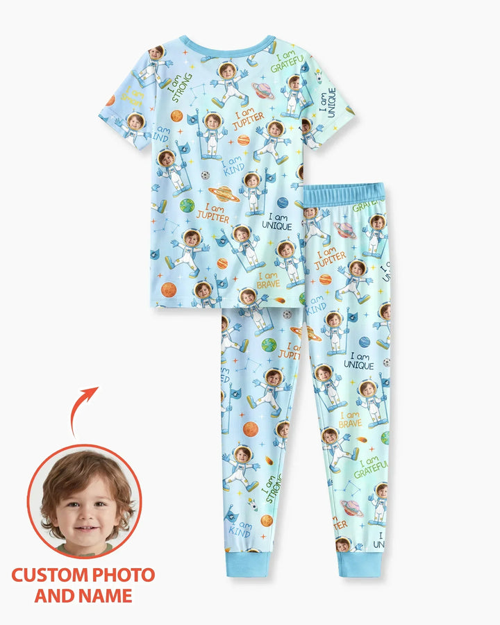 Schlafanzug-Set zweiteilig, kurze Ärmel, kurze Hose, Bambus