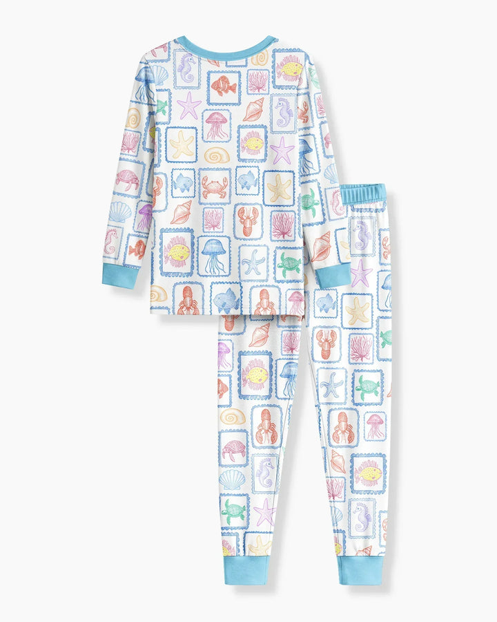 Zweiteiliges Langarm-Pyjama-Set mit Sommerfrüchten