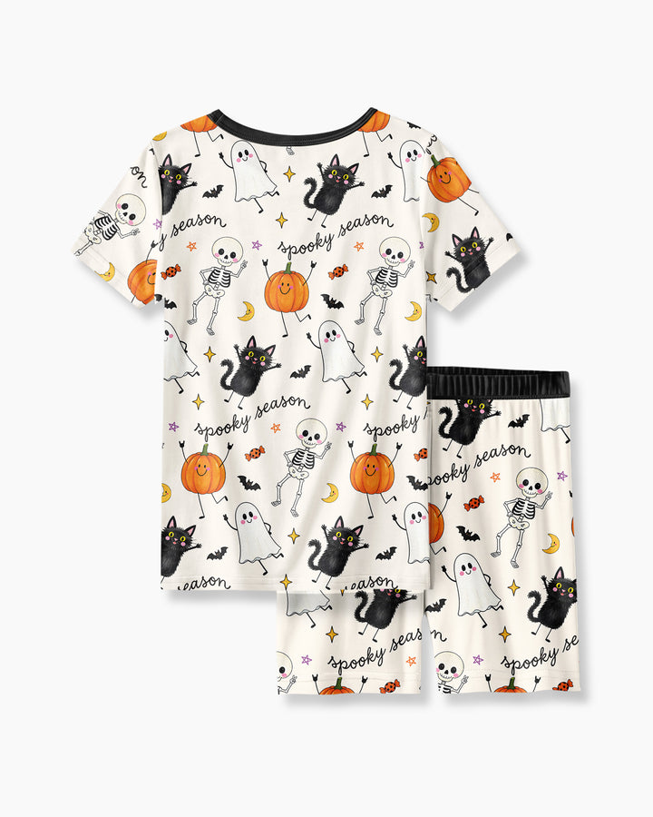 Schlafanzug-Set zweiteilig, kurze Ärmel, kurze Hose, Bambus