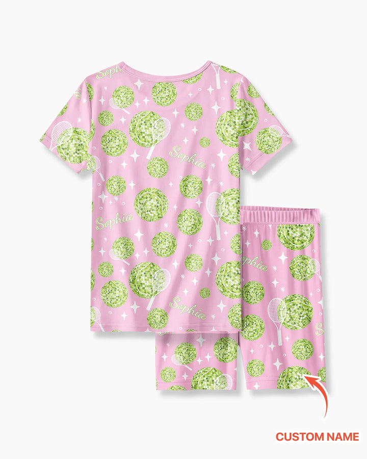 Schlafanzug-Set zweiteilig, kurze Ärmel, kurze Hose, Bambus