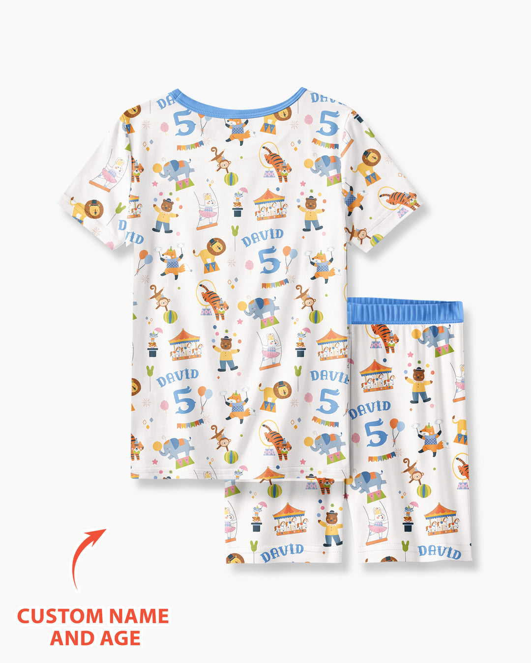 Schlafanzug-Set zweiteilig, kurze Ärmel, kurze Hose, Bambus
