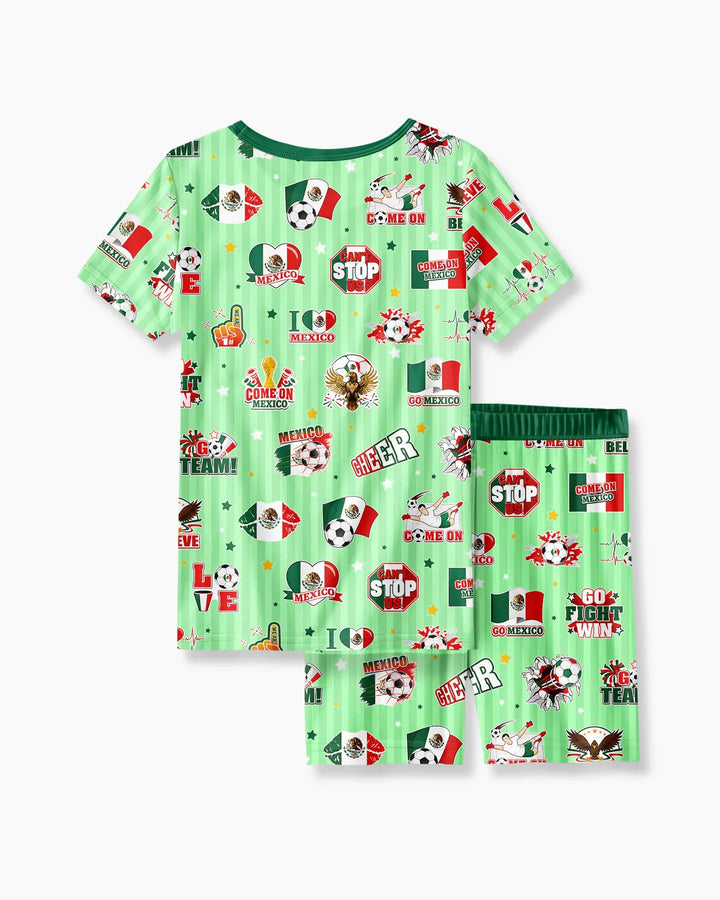 Schlafanzug-Set zweiteilig, kurze Ärmel, kurze Hose, Bambus