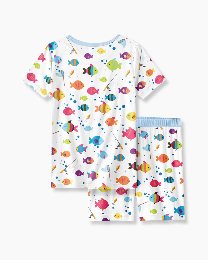 Schlafanzug-Set zweiteilig, kurze Ärmel, kurze Hose, Bambus