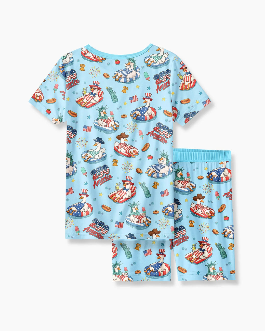 Schlafanzug-Set zweiteilig, kurze Ärmel, kurze Hose, Bambus
