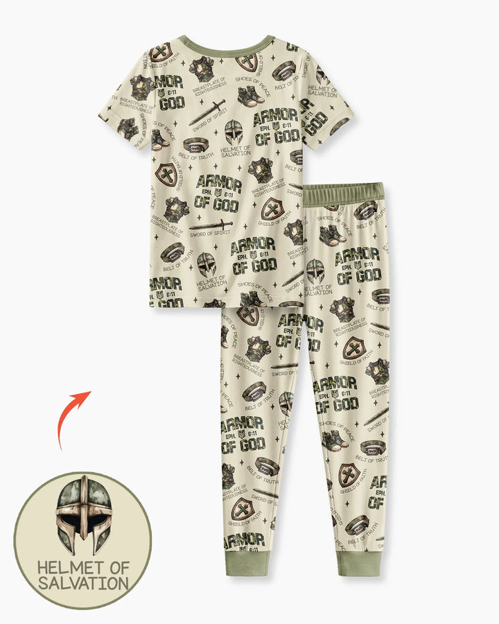 Zweiteiliges, kurzärmliges Pyjama-Set mit Marienkäfern