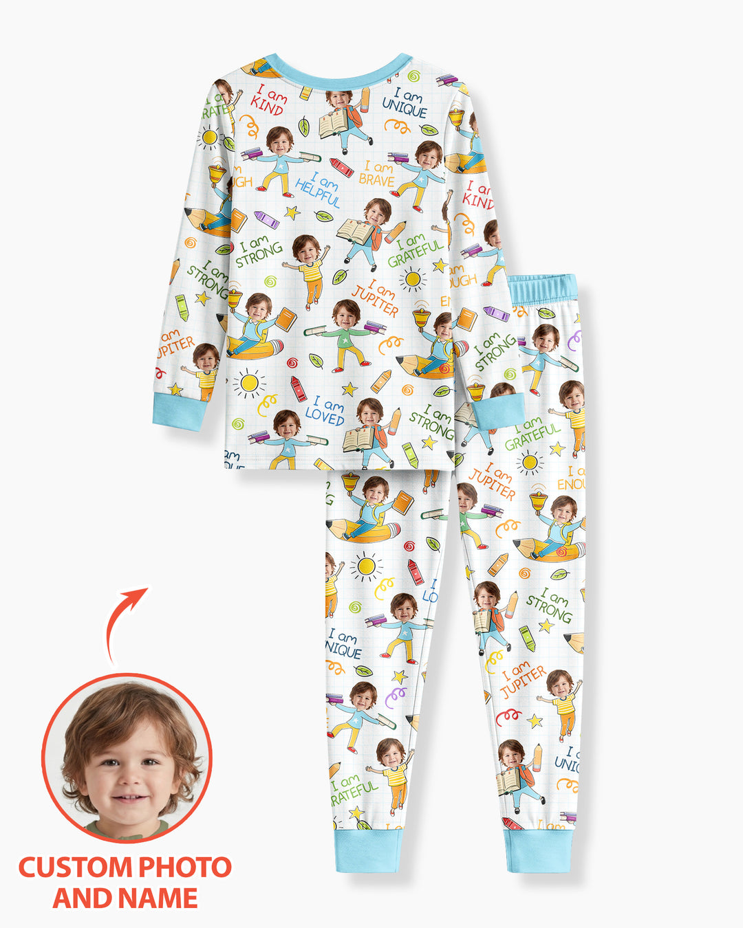 Zweiteiliges Langarm-Pyjama-Set mit Sommerfrüchten