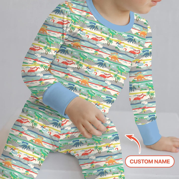 Zweiteiliges Langarm-Pyjama-Set mit Sommerfrüchten