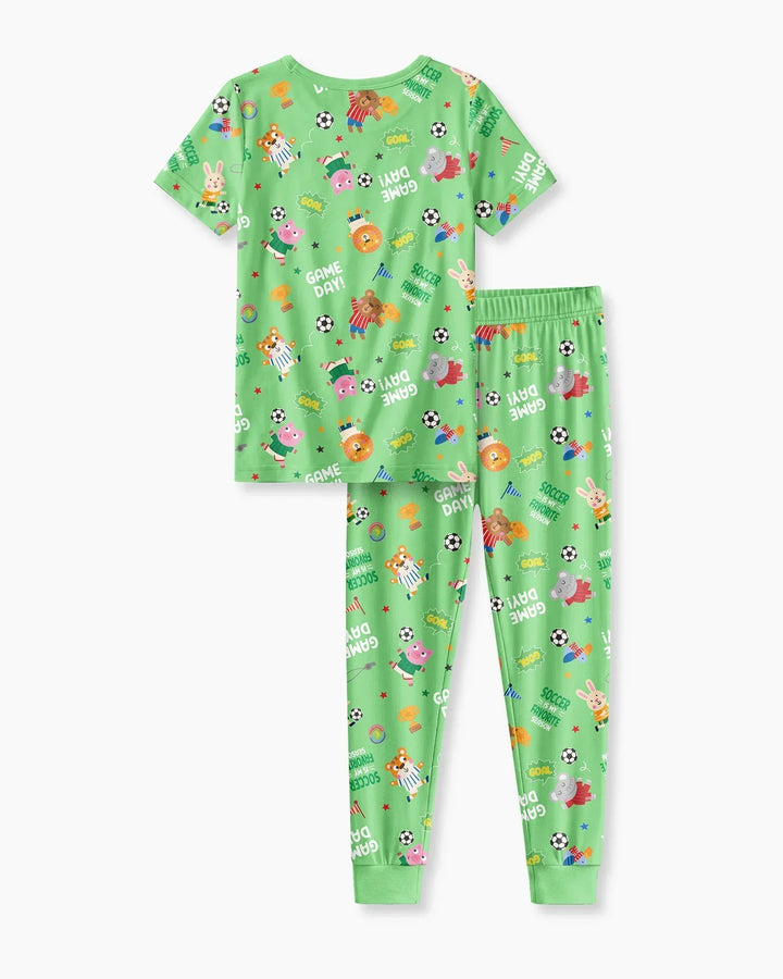 Zweiteiliges, kurzärmliges Pyjama-Set mit Marienkäfern