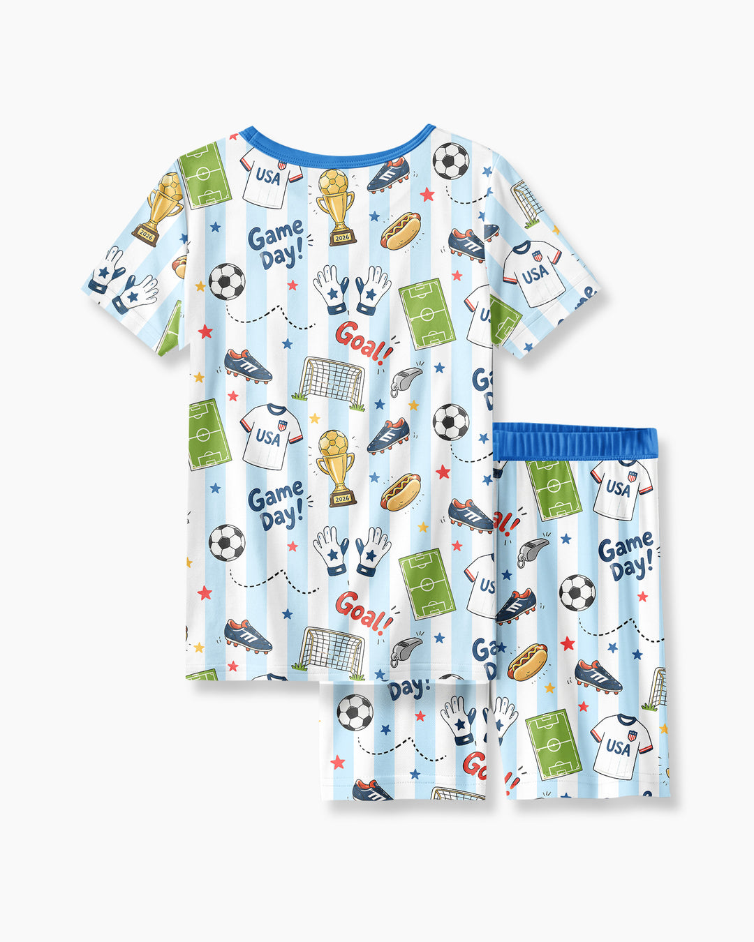 Schlafanzug-Set zweiteilig, kurze Ärmel, kurze Hose, Bambus