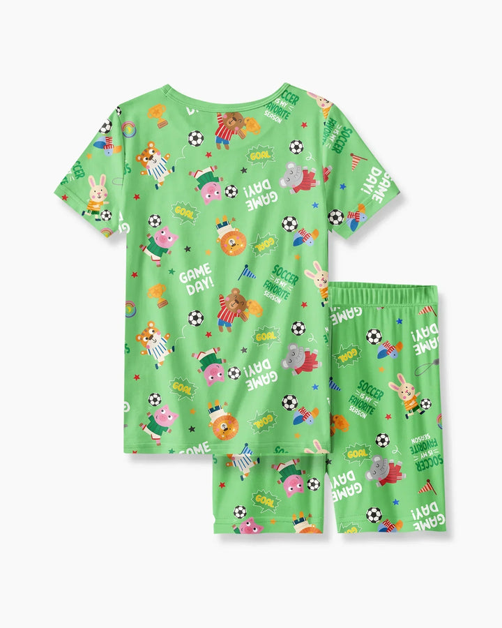 Schlafanzug-Set zweiteilig, kurze Ärmel, kurze Hose, Bambus