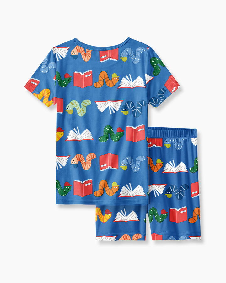 Schlafanzug-Set zweiteilig, kurze Ärmel, kurze Hose, Bambus