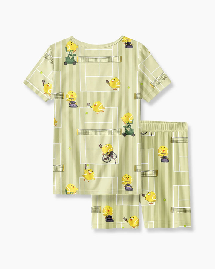 Schlafanzug-Set zweiteilig, kurze Ärmel, kurze Hose, Bambus