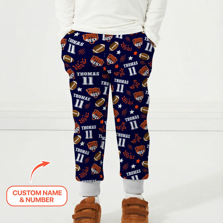 Custom Name Football Good Better Best Bamboo Jogger