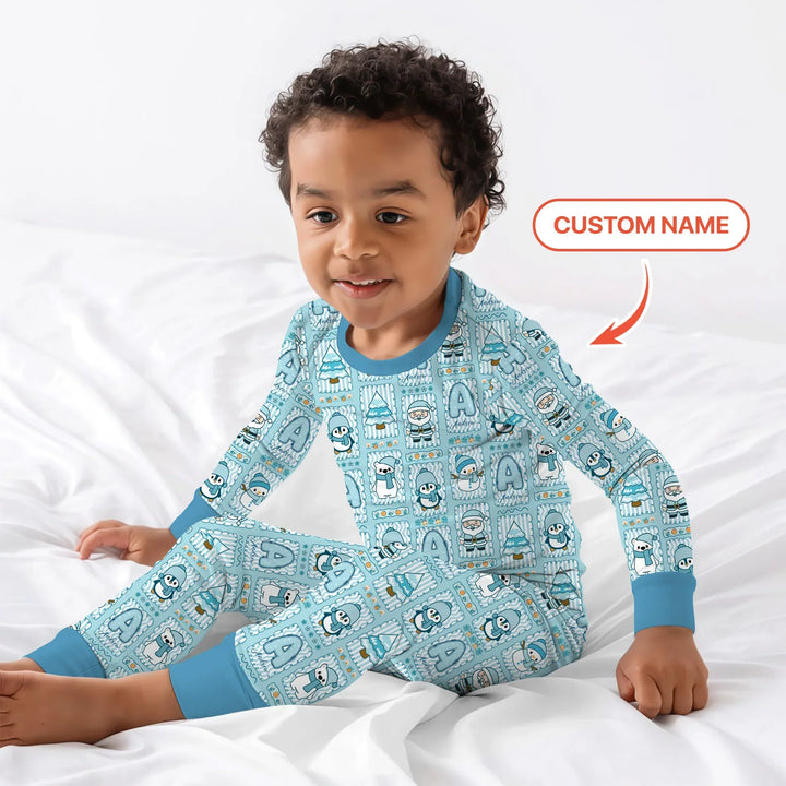 Zweiteiliges Langarm-Pyjama-Set mit Sommerfrüchten