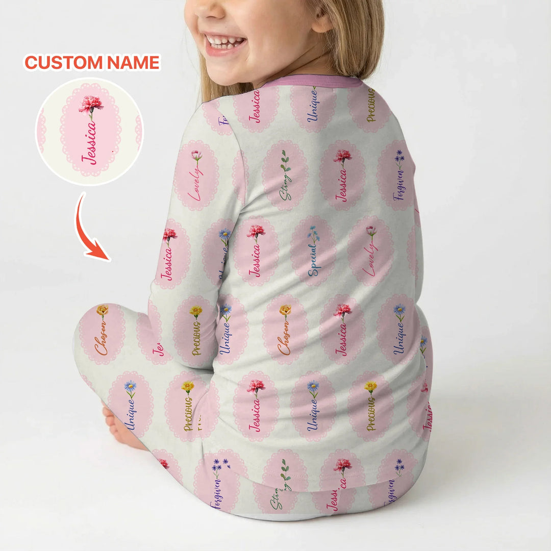 Zweiteiliges Langarm-Pyjama-Set mit Sommerfrüchten