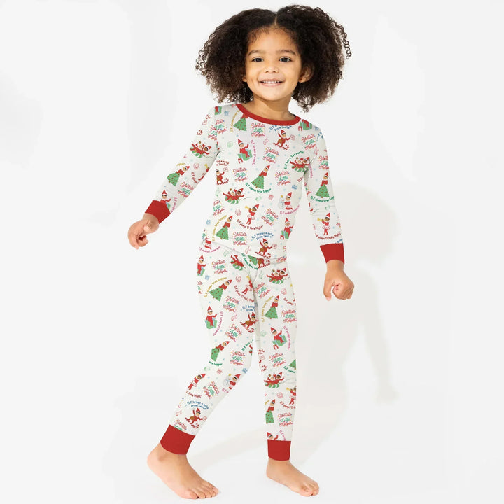 Christmas Elf Bamboo Two Piece Long Sleeve Pajama Set