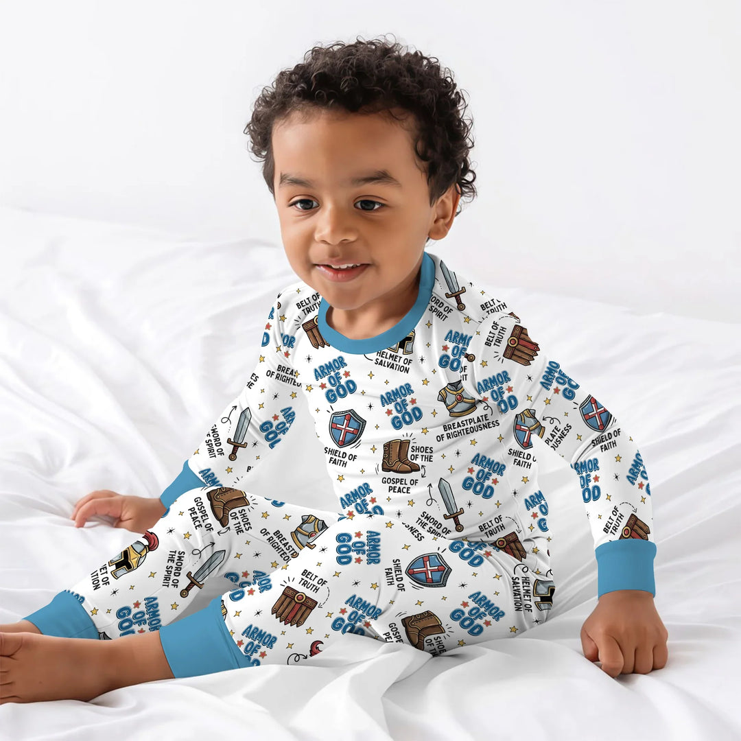 Zweiteiliges Langarm-Pyjama-Set mit Sommerfrüchten