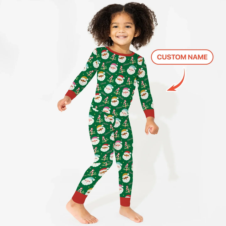 Personalized 1st Christmas Two Piece Long Sleeve Pajama Set , Personalized 1st Christmas Two Piece Long Sleeve Pajama Set - 12-18M