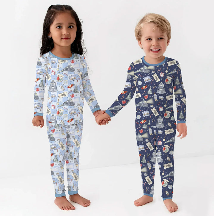 Zweiteiliges Langarm-Pyjama-Set mit Sommerfrüchten