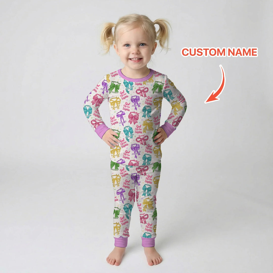 Zweiteiliges Langarm-Pyjama-Set mit Sommerfrüchten
