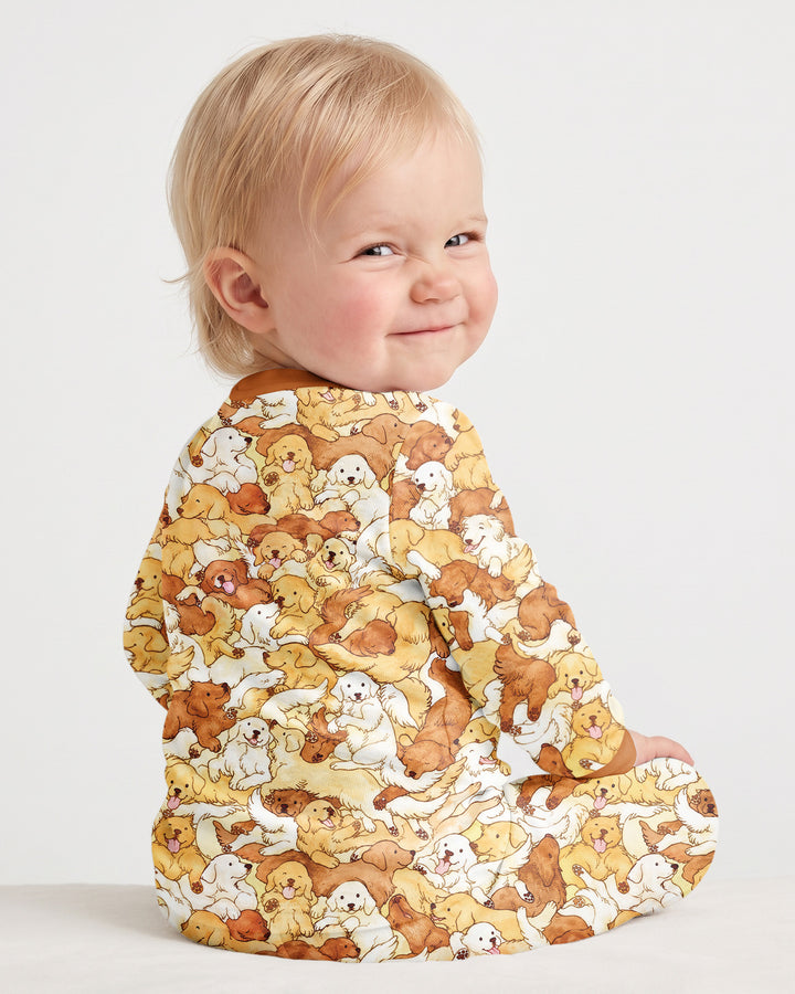 Puppy Pile Bamboo Two Piece Long Sleeve Pajama Set